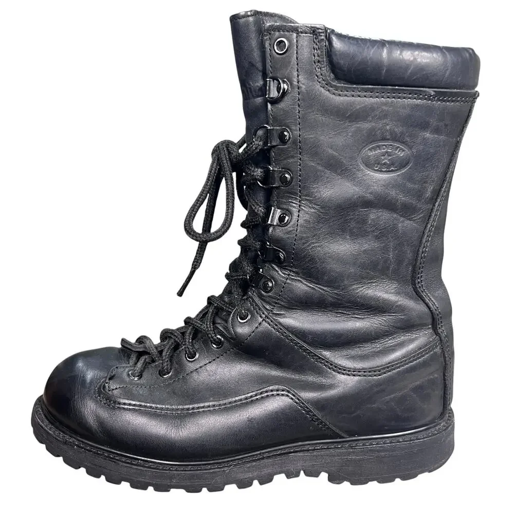 Vintage Matterhorn 1949 Black Insulated GoreTex Combat Field Boots Size 9 R